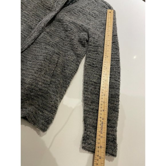 Lou & Grey Women Gray Boucle snaps Jacket wool mohair blend Sz S - Picture 11 of 13